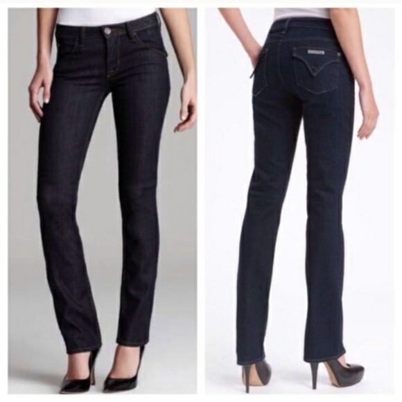 Hudson Sz 25 Dark Wash Carly Flap Pocket Straight Jeans - Picture 2 of 15